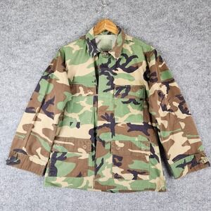 US Military Woodland Jacket Camo BDU Field Small Short Hot Weather Ripstop Coat